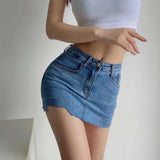 Women Skirt Denim Skirt Women's High Waist Denim Skirted Leggings