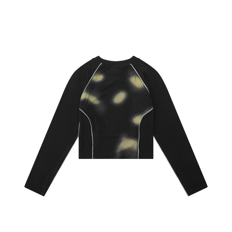 Women Long Sleeve T-Shirt Long Sleeve T-shirt Girls Fall Washed and Worn O-neck Short
