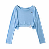 Women T-shirt round Neck Loose Long Sleeves T-shirt Casual Top