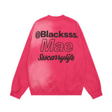Men Hoodie Letter Printing round Neck Loose Sweatshirt Men's Spring and Autumn