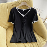 Women T-Shirt Short-Sleeved White T-shirt Women's Summer Top