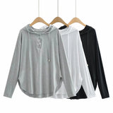 Women T-Shirt Women's Loose Sun-Protection Shirt Long Sleeve T-shirt