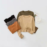 Women Skirt Crew Neck Slim-Fit Short Long Sleeve T-shirt Spring and Summer Suit