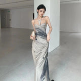 Women Dresses Pb009 Classic Style Printing Slip Dress