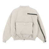 Men Cotton Padded Jacket Men's Casual Multi-Zip Coat Cotton Coat Loose Jacket