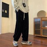 Men Sweatpants Vintage Corduroy Casual Men's Wide-Leg Pants