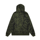 Men Hoodie Graffiti Hooded Coat Punk Hip Hop Loose Embroidered Letter Cardigan Sweater Spring and Autumn