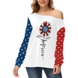 National Flag Day T Shirts Spring Printed Independence Day Fashion Long Sleeve T-shirt Women