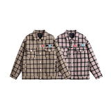 Unisex Jacket Autumn New Plaid Contrast Color Casual Jacket