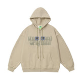Men Hoodie Loose Casual Hooded Zipper Coat Autumn and Winter