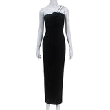Women Desses Elegant Pure Desire Wind Hip Spaghetti Straps Dress