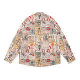 Men Long Sleeved T Shirt Printed Shirt Spring and Autumn Long Sleeve Casual Loose Men's Ins