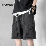 Men Sweatpants Ripped Leisure Shorts Men's Summer Fashion Brand Sports