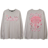 Men Long Sleeve Shirt Personalized Printed Sweater Men's and Women's Ins Loose Long Sleeve T-shirt Couple
