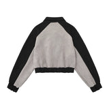 Women Hoodie Patchwork Sweater Women's Autumn Leisure Long-Sleeve Zipper