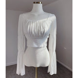 Women Long Sleeve Shirt Women's Spring and Autumn Slim Fit Slimming Top