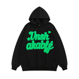Men Hoodie Foam Letter Printed Hoodie Men's Autumn and Winter Oversize Loose Sports Pullover