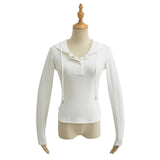 Women T-Shirt Hooded Long-Sleeved T-shirt Female Spring Undershirt