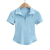 Women T-Shirt Slim Fit Slimming Short Sleeve Underwear T-shirt Top