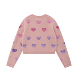 Women Sweater Short Knitwear for Girls Autumn Casual Short Long-Sleeved Sweater