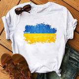 Women's Independence Day T Shirt T-shirt Women's Short Sleeve Heart Printing Loose
