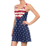 National Flag Day Dress Summer Sleeveless Vest Printed Dress