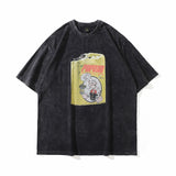 Men T Shirt Vintage Print Short Sleeves T-shirt Women Loose