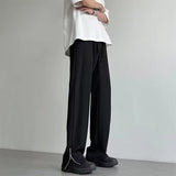 Men Sweatpants Straight Sweatpants Men's Summer Loose Fashion Brand Zipper Casual