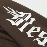 Men Hoodie Horn Letter Printed Hoodie Coat