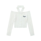 Women Sweater Cropped Knitted Cardigan Women's Long Sleeve Top
