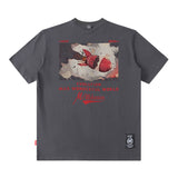 Men T Shirt Drop-Shoulder Sleeve Short Sleeve T-shirt Men and Women Street Loose