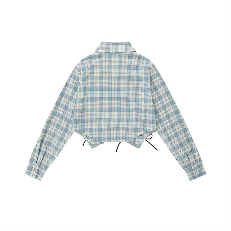 Women Long Sleeve Shirt Girls' Autumn Short Shirt Casual Shoulder