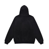 Men Fleece Lined Hoodie Winter Hooded Sweater Men Oversize Letters Printed Loose Long Sleeves