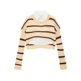 Women Sweater Short Knitwear for Women Autumn Casual Long Sleeve Shirt