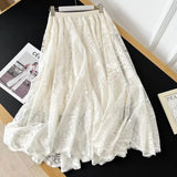 Women Skirt Mid-Length Mesh Dress