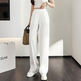 Palazzo Pants Design Sense Niche Corrugated Straight Wide-Leg Pants Women's Casual
