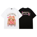 Men T Shirt Fashion Brand Sweet Cool Bear Printed Short Sleeve T-shirt Men and Women Loose Casual