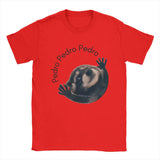 Vintage Pedro Raccoon T-Shirts for Men Crewneck Cotton