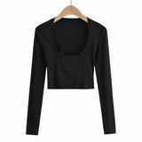Women T-Shirt Slimming Long-Sleeved Bottoming Shirt Women's Slimming Top