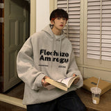 Men Hoodie Sweater Men's Spring and Autumn Retro Loose Hooded Coat