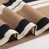 Men Hoodie Loose Long Sleeve Polo Shirt Casual Striped Embroidered Letter Lapel Pullover Sweater