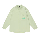 Men Long Sleeve T Shirt Men's Spring and Autumn Loose Lapels Shirt Loose Thin Coat