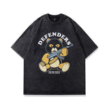 Men T Shirt Printed Washed Distressed Couple Short Sleeve T-shirt