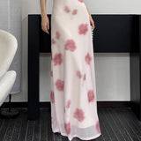 Women Dresses Beach Dress Printed Stretch Mesh Camisole Dress Sexy Dress