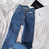 Women Cargo Pants Jeans Women's Slim-Fitting Patchwork Long