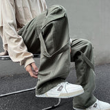 Men Sweatpants Men's Autumn Loose Wide-Leg Straight Trousers Fashion Brand Retro Casual