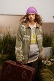 Unisex Jacket Autumn Water Ripple Washed Coat Women's Clothing