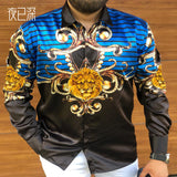 Men Shirt Fall Men's Clothing Long Sleeve Cardigan Slim Fit