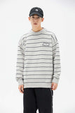 Unisex Sweater Autumn Pinstripe round Neck Sweater