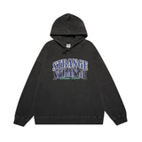 Men Hoodie Washed Hooded Sweater Casual Loose Long Sleeve Pullover